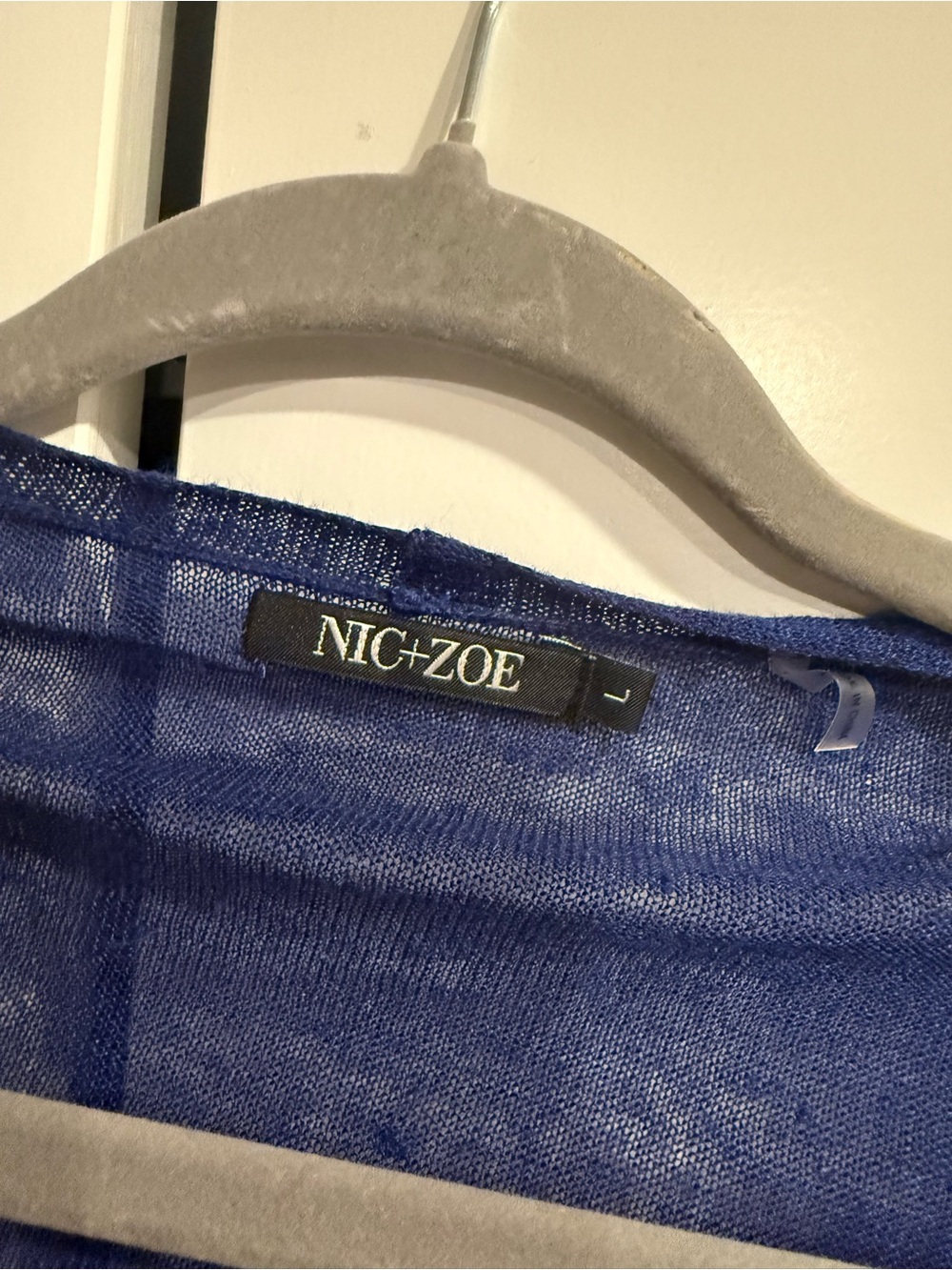 Nic+Zoe Open-Front Lightweight Cardigan - Royal Blue 4 way - Picture 2 of 2